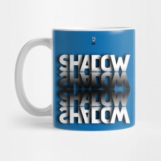 Shadow text design silhouette graphic Mug